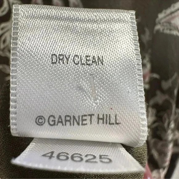 Garnet Hill Dropwaist Button-Up Dress Olive Green Floral Size 6 Small - Picture 9 of 11